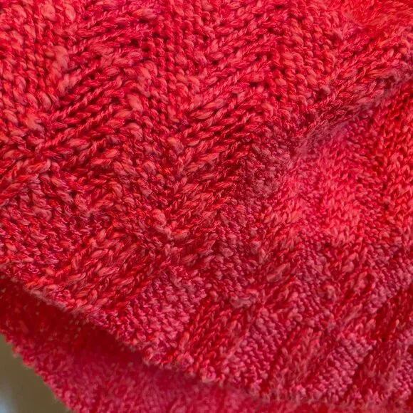 New Free People Red-Orange Chevron Sweater Tank - Picture 2 of 3